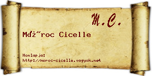 Móroc Cicelle névjegykártya